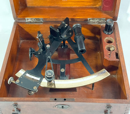Solid Brass Ships Sextant In Box - Lannan Gallery