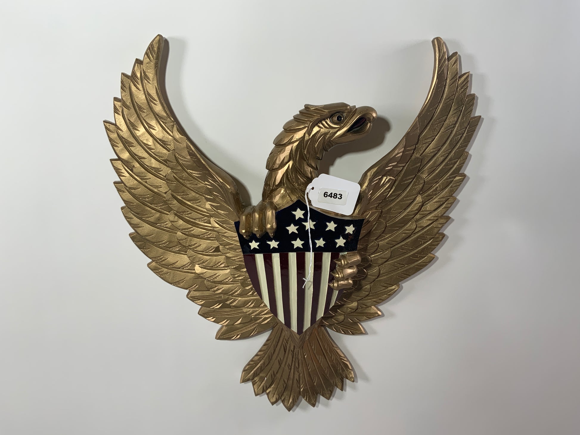 Carved Wood American Eagle With Gold Finish - Lannan Gallery