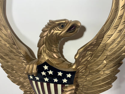 Carved Wood American Eagle With Gold Finish - Lannan Gallery