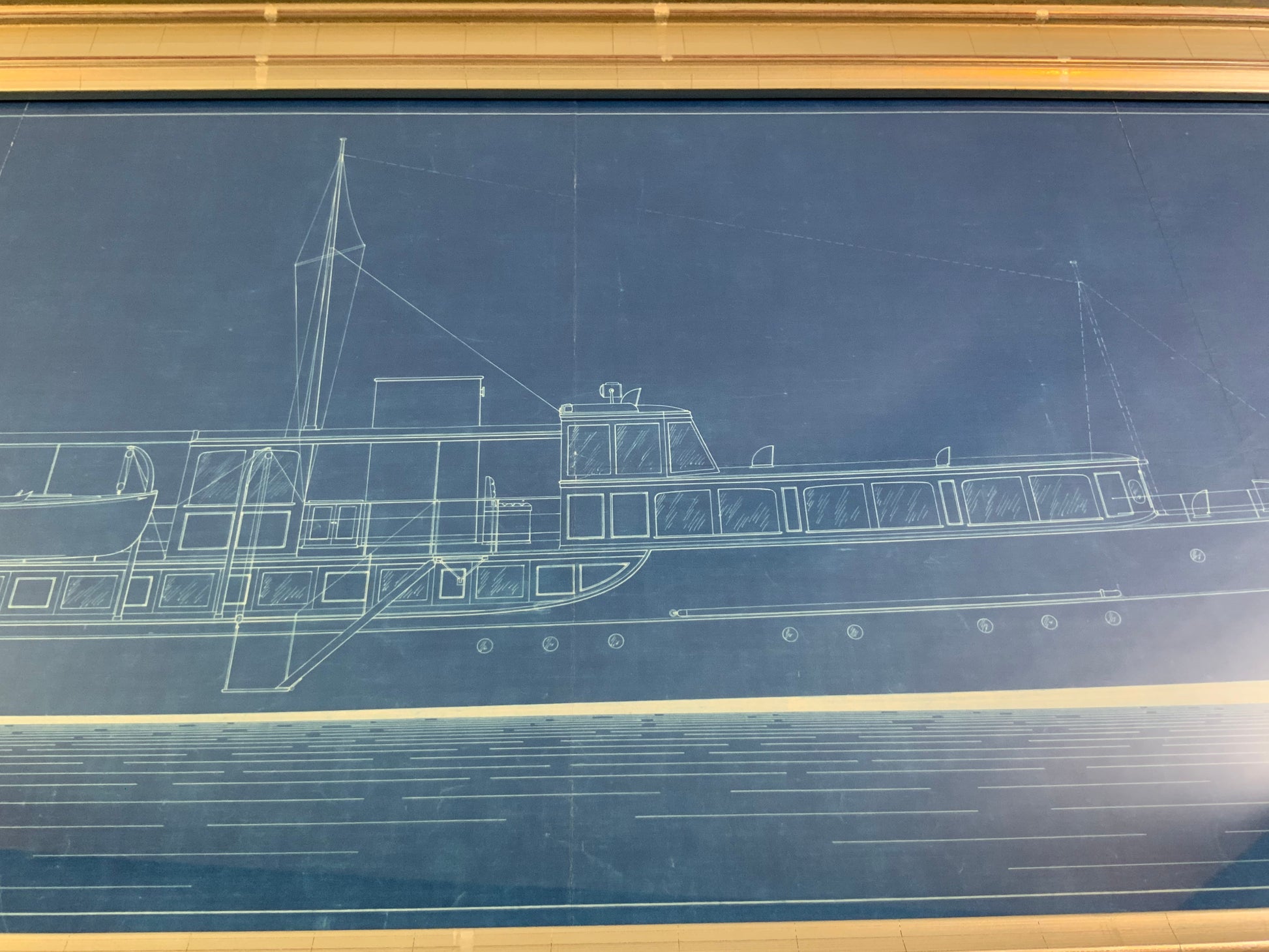 Blueprint of Yacht owned by Winthrop W. Aldrich No. 755 - Lannan Gallery