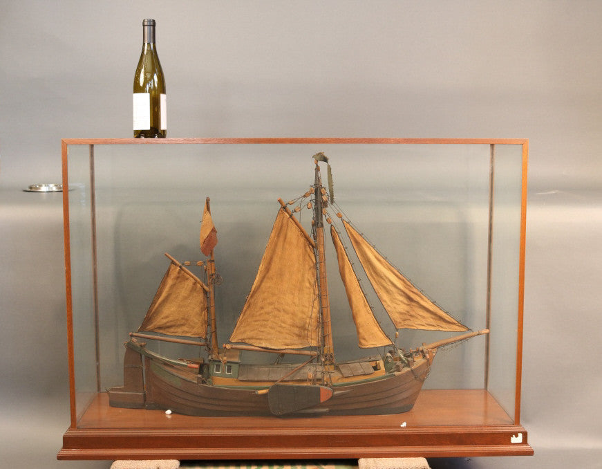 Cased Ship Model of a Dutch Work Boat - Lannan Gallery
