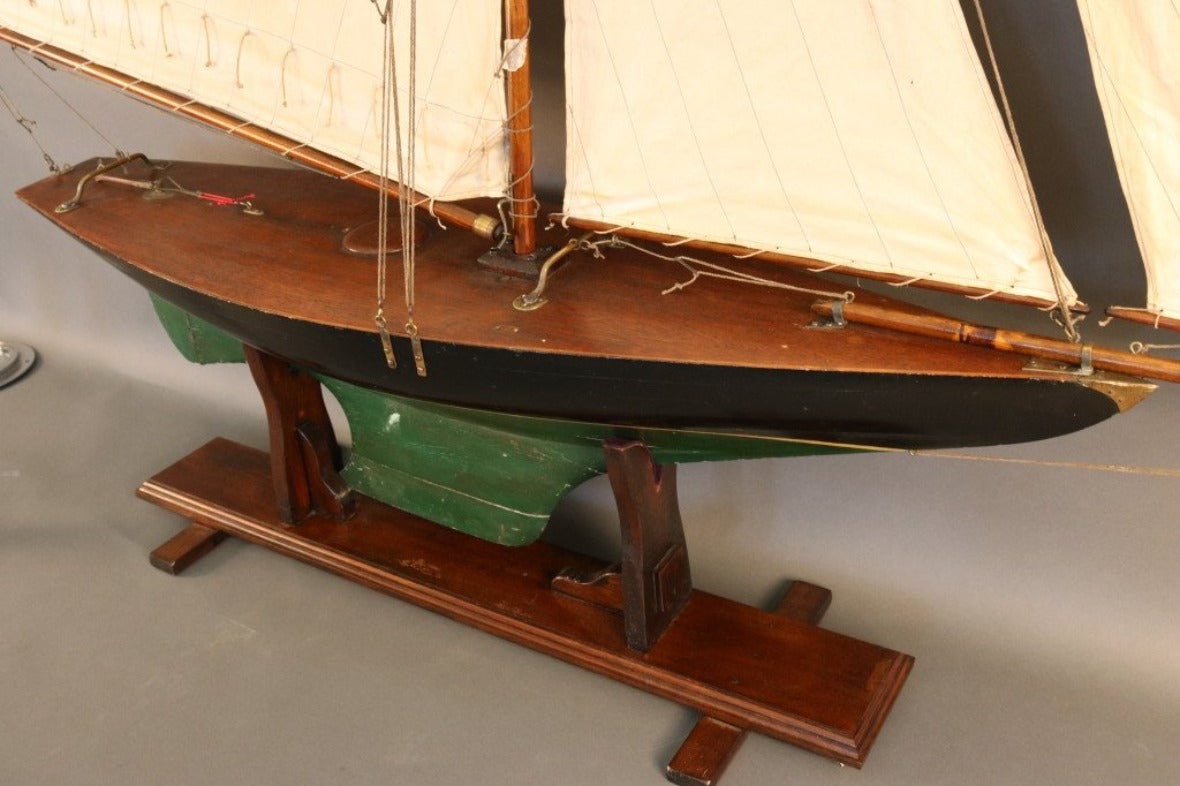 Vintage Pond Yacht Model with Gaff Rig - Lannan Gallery