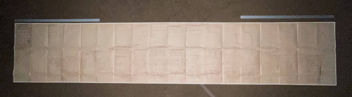 Ocean Liner Normandie Longitudinal Plan