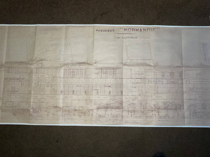 Ocean Liner Normandie Longitudinal Plan