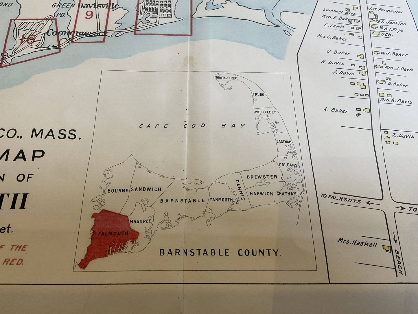 Falmouth Map From 1900