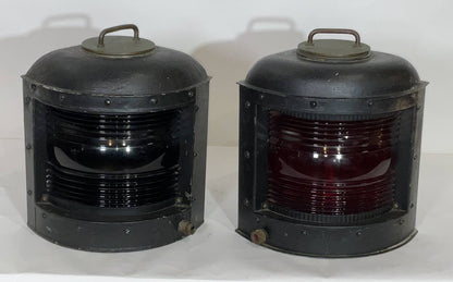 Pair of Early 20th Century Port and Starboard Lanterns