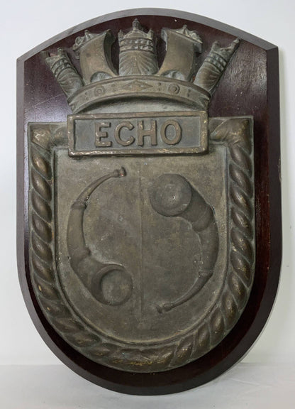 Ship's Wheelhouse Badge from HMS Echo H23