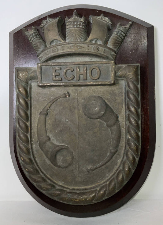 Ship's Wheelhouse Badge from HMS Echo H23
