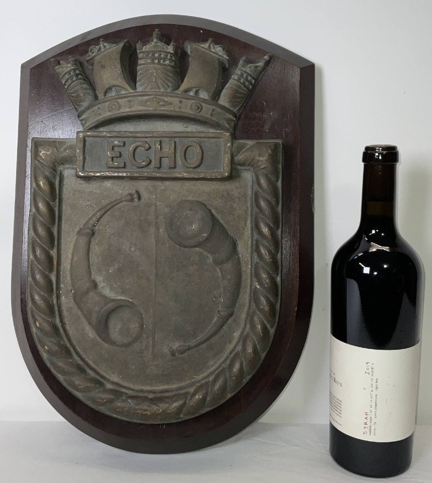 Ship's Wheelhouse Badge from HMS Echo H23