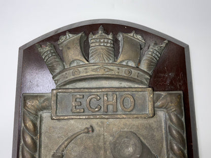 Ship's Wheelhouse Badge from HMS Echo H23