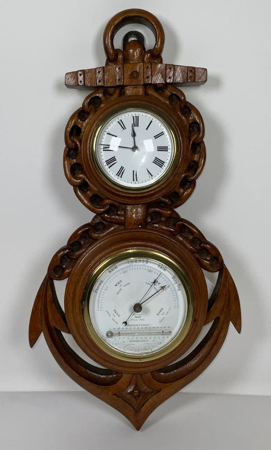 Early 20th Century French Clock and Barometer