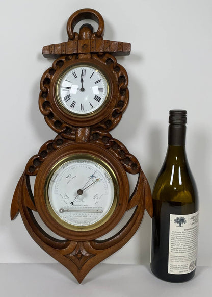 Early 20th Century French Clock and Barometer