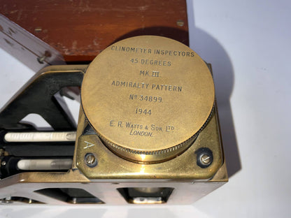 British Admiralty Pattern Clinometer Inspectors Level