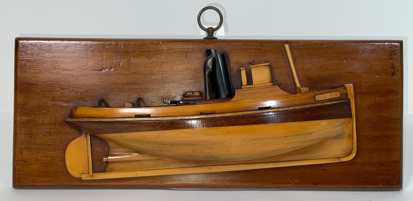 Charming Tugboat Half Model of the James Turner