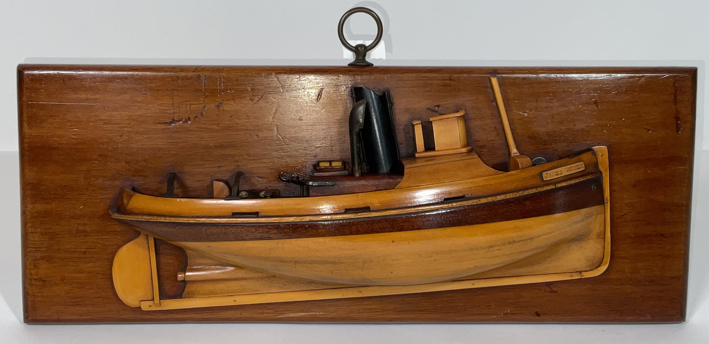 Charming Tugboat Half Model of the James Turner