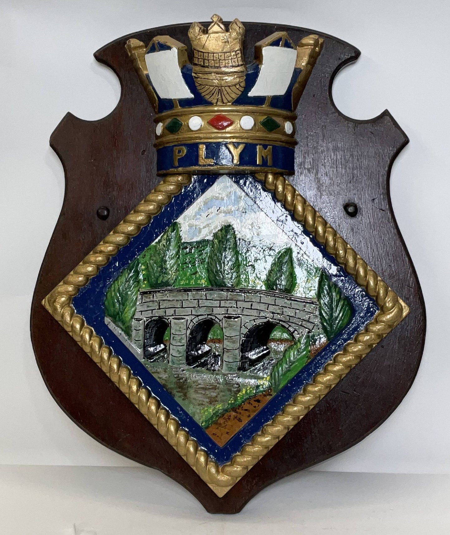 Badge from the British Royal Navy Waship HMS Plymouth