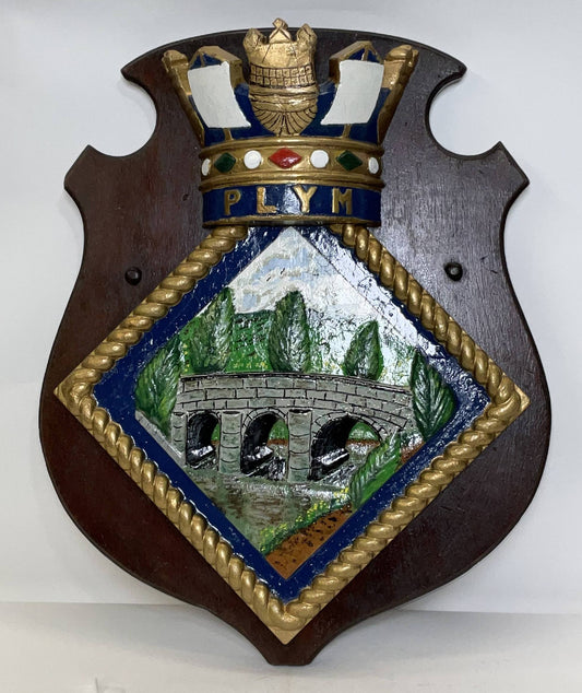 Badge from the British Royal Navy Waship HMS Plymouth