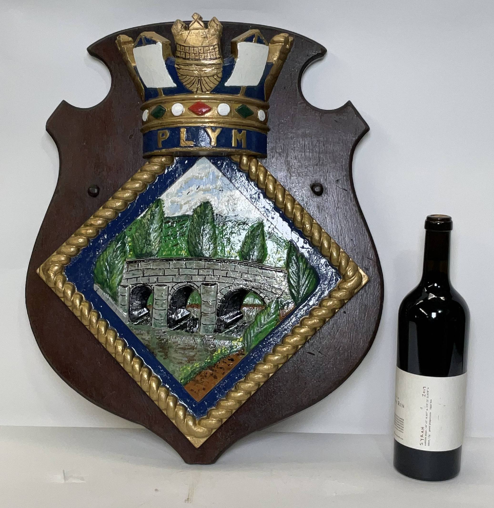 Badge from the British Royal Navy Waship HMS Plymouth – Lannan Gallery