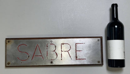 Nameboard from Royal Navy Patrol Boat HMS Sabre