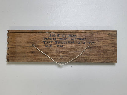Nameboard from Royal Navy Patrol Boat HMS Sabre