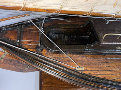 Antique Pond Model of a Double Ended Sloop