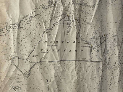 1870 Chart Martha's Vineyard And Nantucket