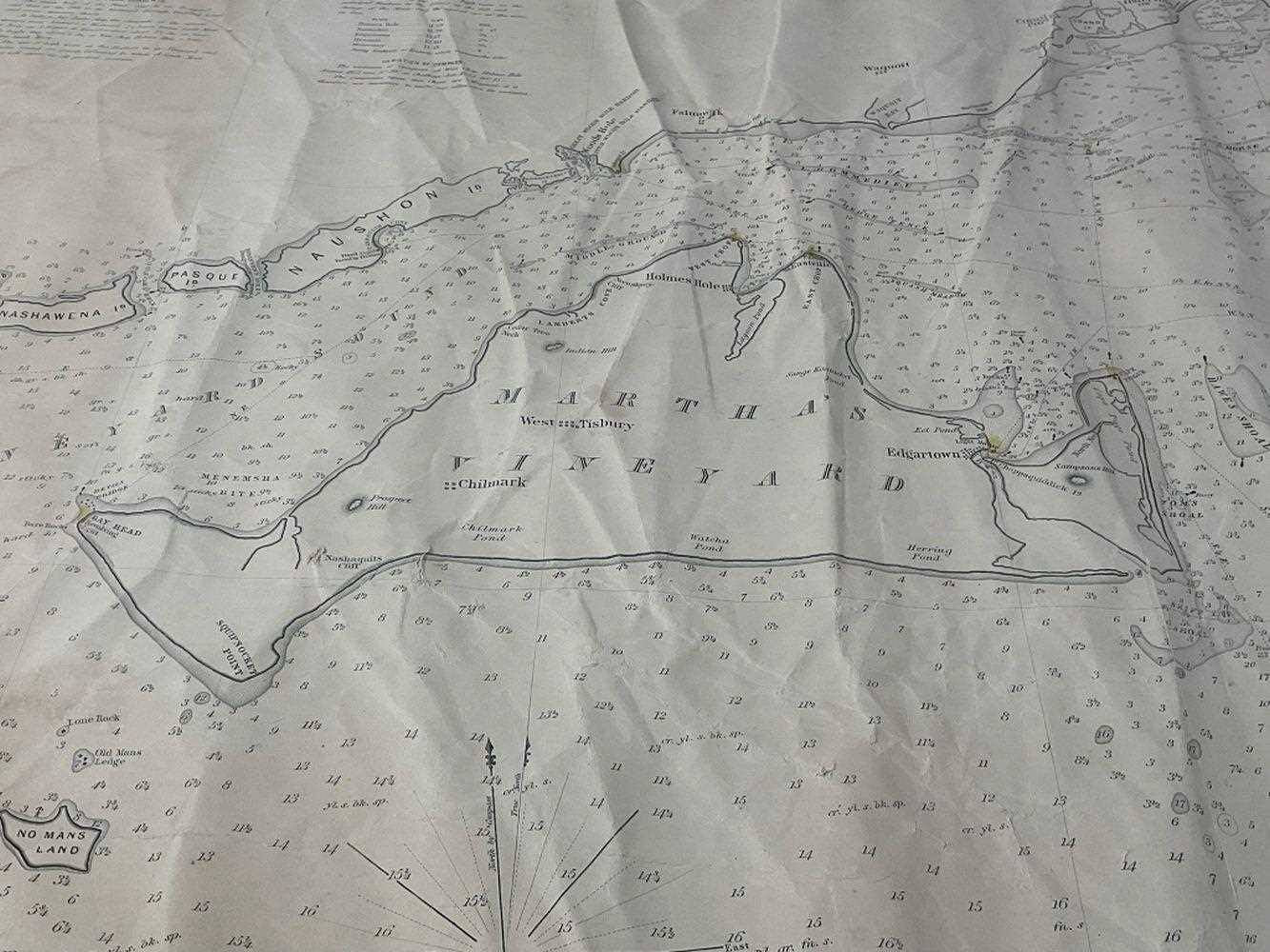 1870 Chart Martha's Vineyard And Nantucket