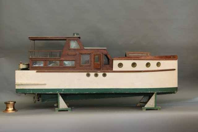 Folk Art Model of A Pleasure Yacht