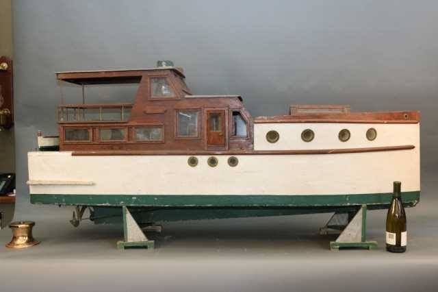 Folk Art Model of A Pleasure Yacht