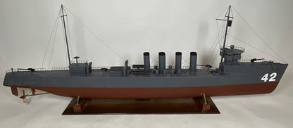 USS Jenkins Ship Model with Case