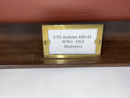 USS Jenkins Ship Model with Case