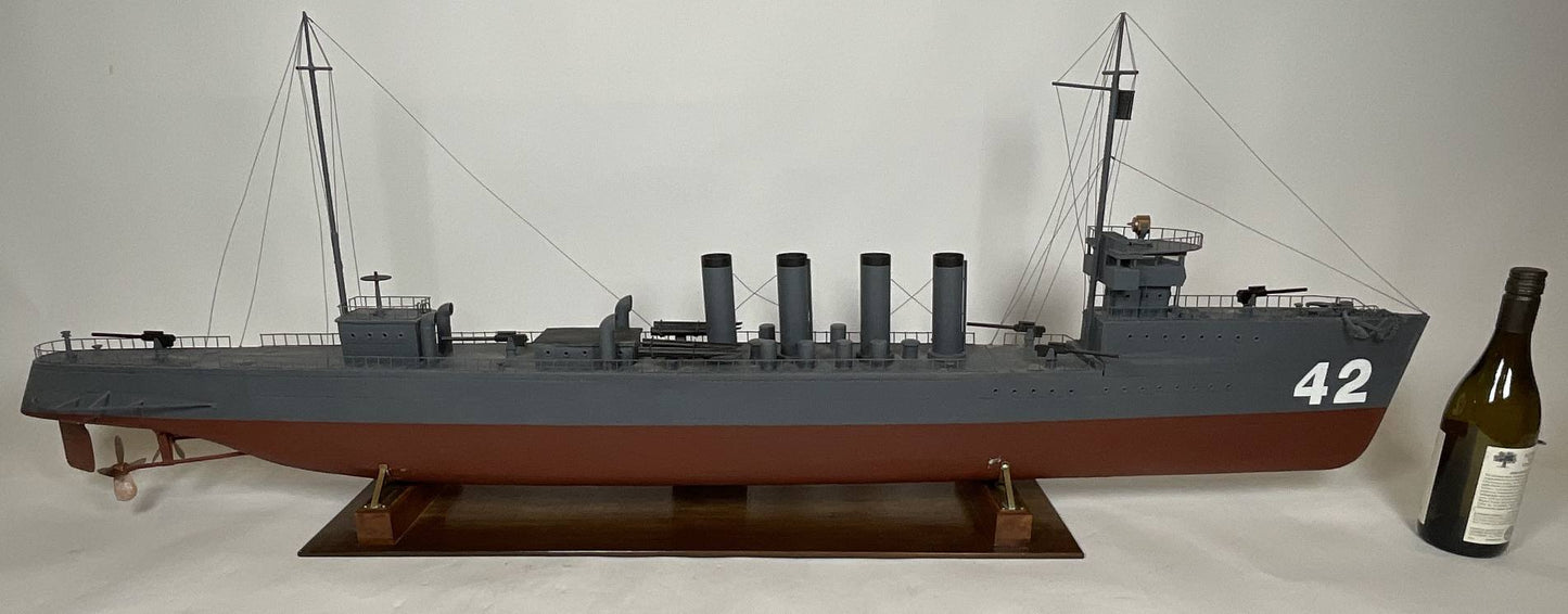 USS Jenkins Ship Model with Case