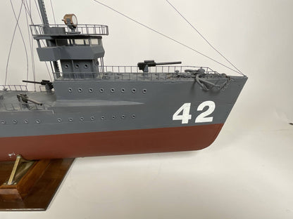 USS Jenkins Ship Model with Case