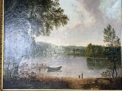 Jamaica Pond Painting by Josiah Wolcott