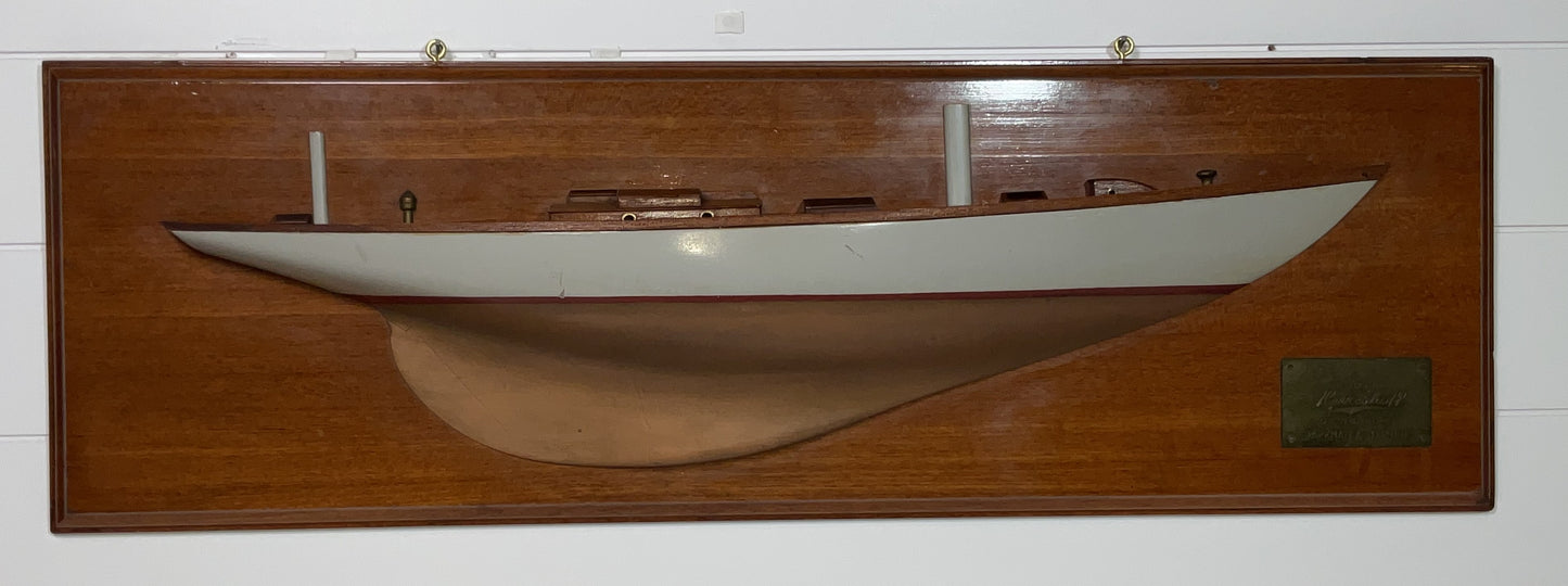 Rare Builders Half Model of the Herreshoff Yacht Avanti