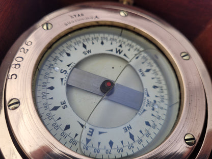 Marine Compass in Box by Star Compass of Boston