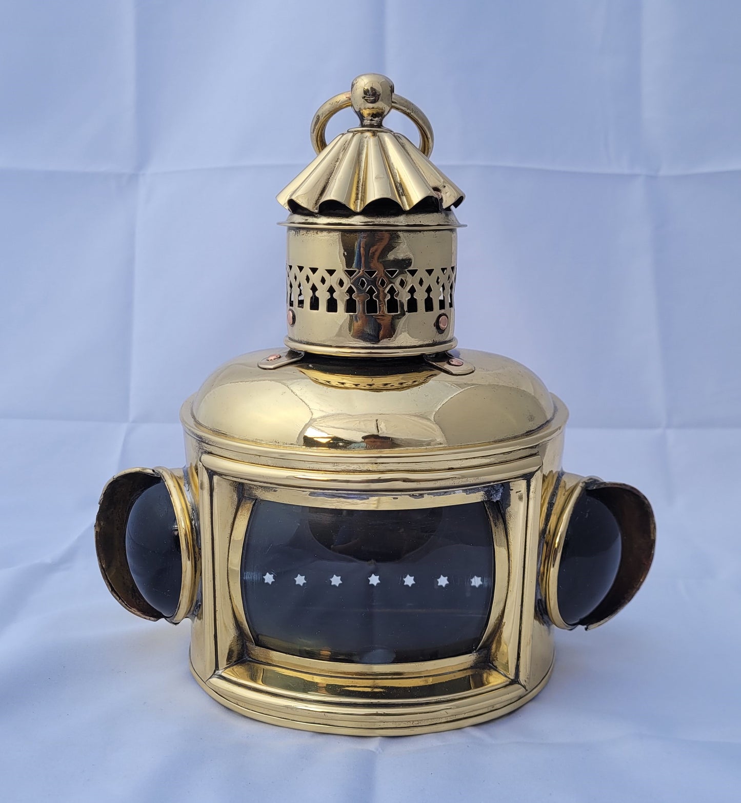 Solid Brass Bow Lantern from a Yacht