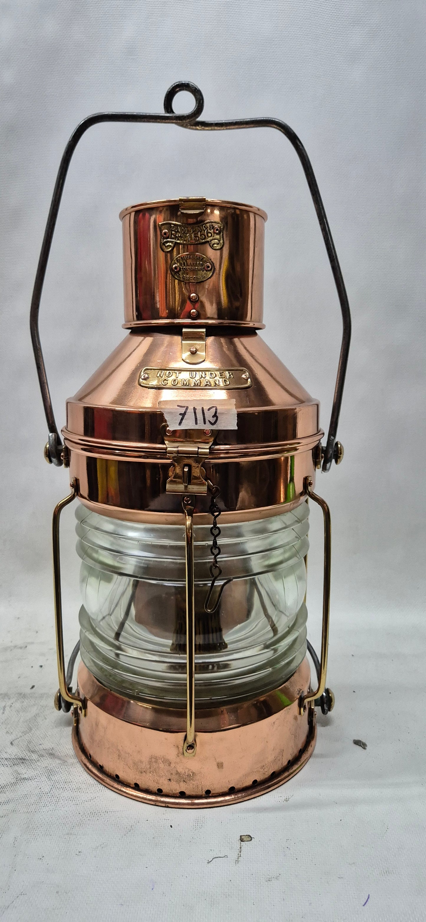 Solid Copper Ship’s Not Under Command Lantern