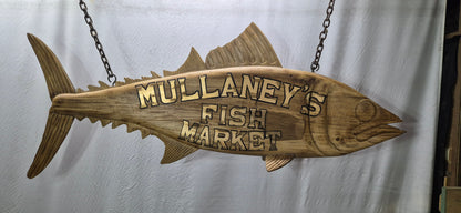 Carved Tuna Fish Trade Sign