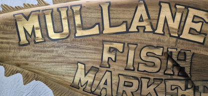 Carved Tuna Fish Trade Sign