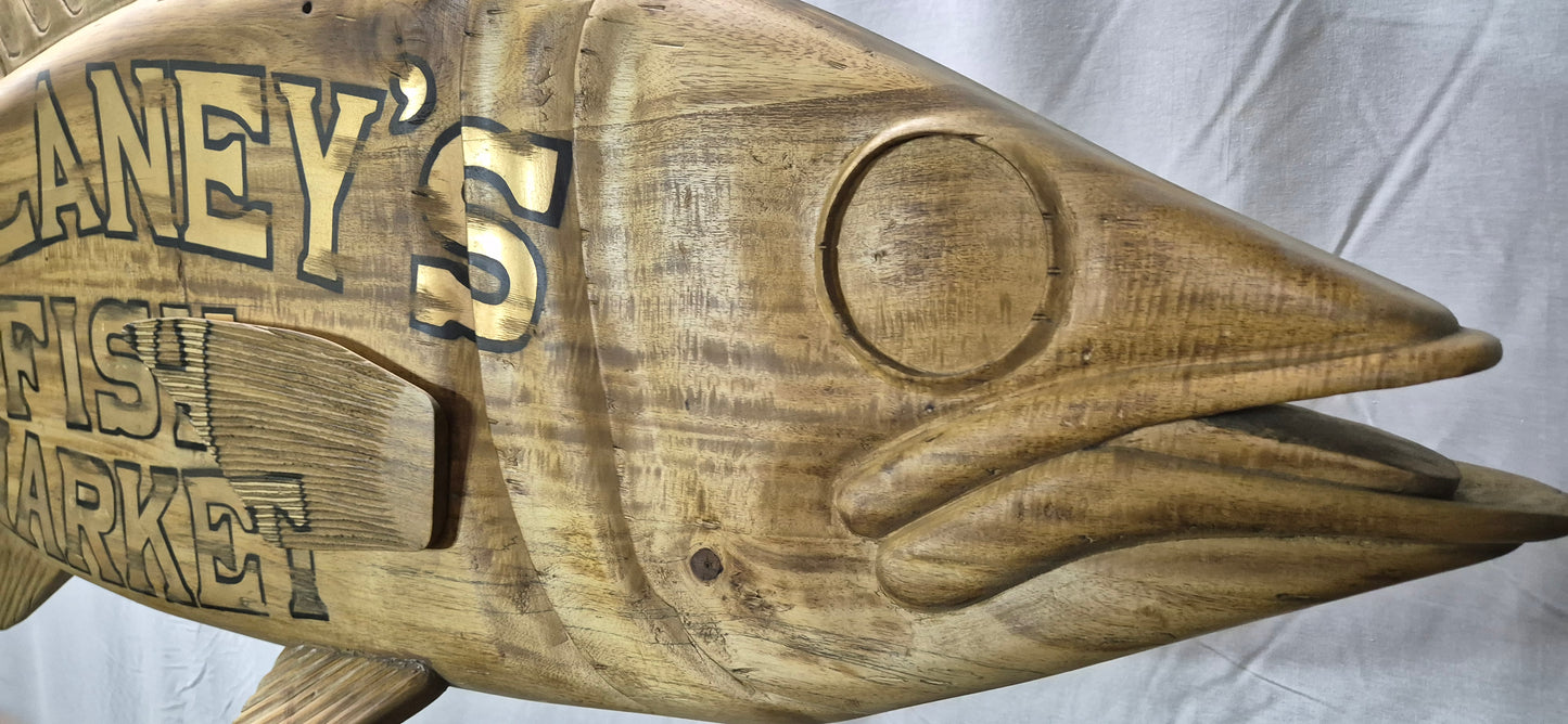 Carved Tuna Fish Trade Sign