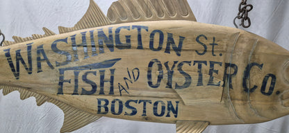 Carved Tuna Fish Trade Sign