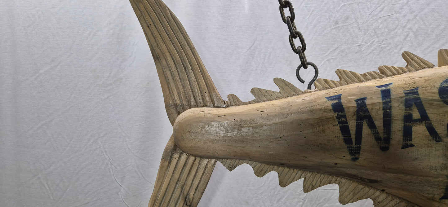 Carved Tuna Fish Trade Sign