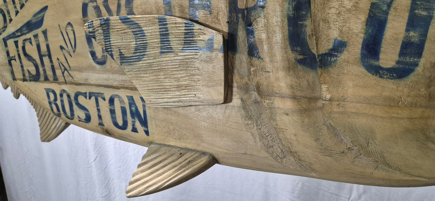 Carved Tuna Fish Trade Sign