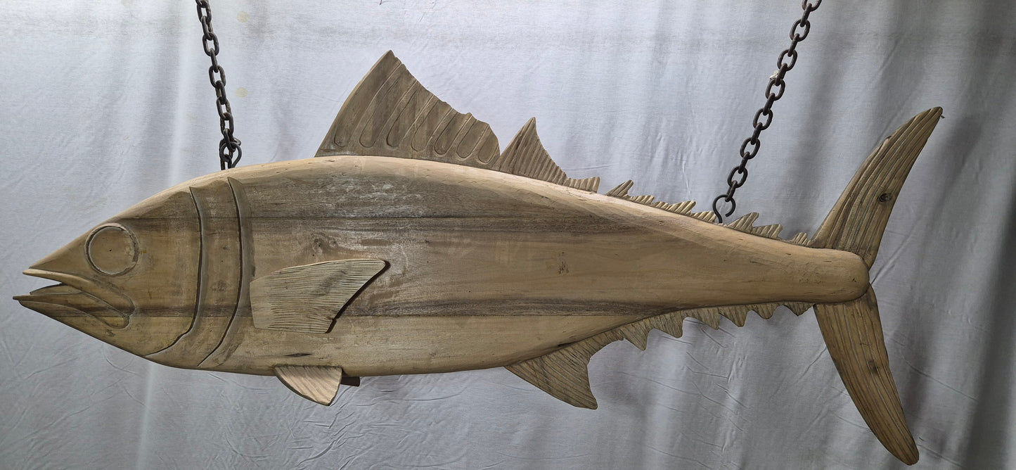 Carved Tuna Fish Trade Sign