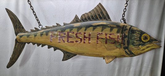 Six Foot Carved Fish Trade Sign