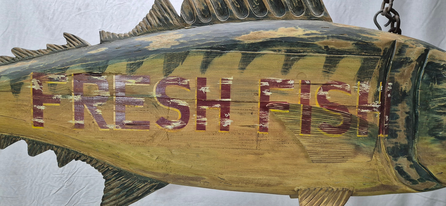 Six Foot Carved Fish Trade Sign