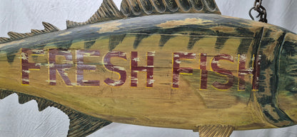 Six Foot Carved Fish Trade Sign