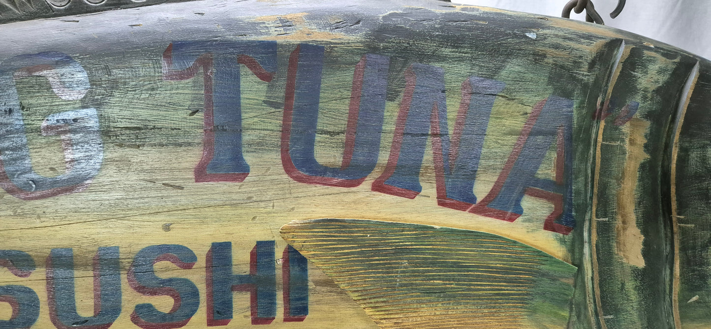 "The Big Tuna" Six Foot Carved Trade Sign