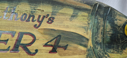 Anthony's Pier 4 Carved Trade Sign